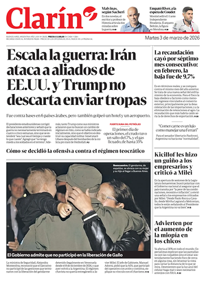 Prima pagina Clarín di oggi - Quotidiano estero