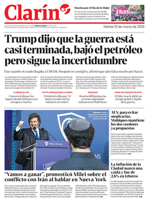 Prima pagina Clarín di oggi - Quotidiano estero