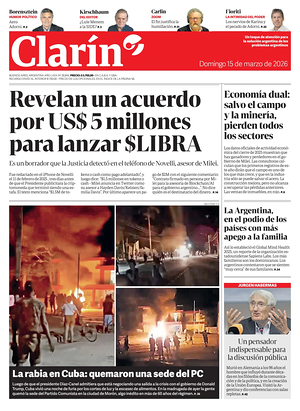 Prima pagina Clarín di oggi - Quotidiano estero
