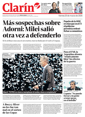 Prima pagina Clarín di oggi - Quotidiano estero