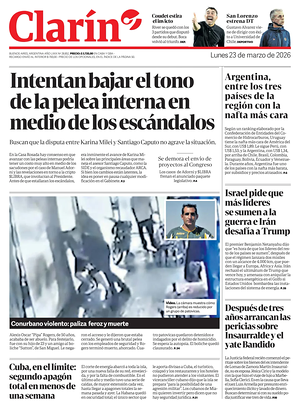 Prima pagina Clarín di oggi - Quotidiano estero