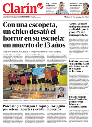 Prima pagina Clarín di oggi - Quotidiano estero