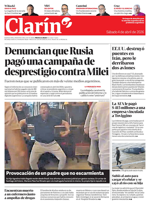 Prima pagina Clarín di oggi - Quotidiano estero