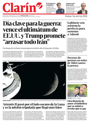 Prima pagina Clarín di oggi - Quotidiano estero