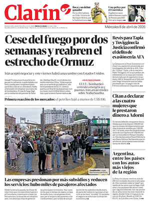 Prima pagina Clarín di oggi - Quotidiano estero