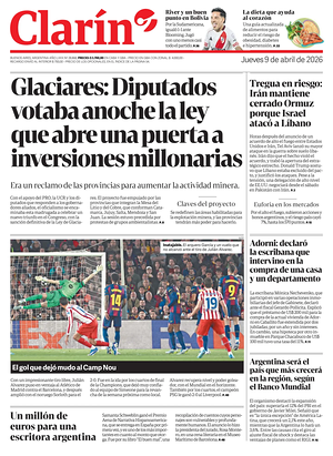 Prima pagina Clarín di oggi - Quotidiano estero
