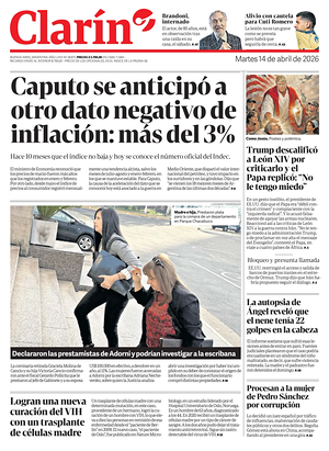 Prima pagina Clarín di oggi - Quotidiano estero