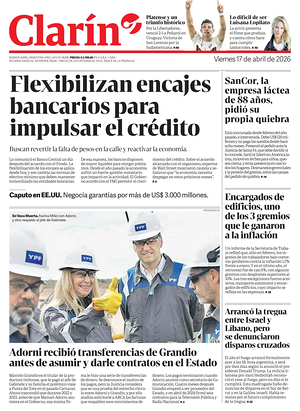 Prima pagina Clarín di oggi - Quotidiano estero