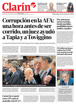 Prima pagina Clarín di oggi - Quotidiano estero