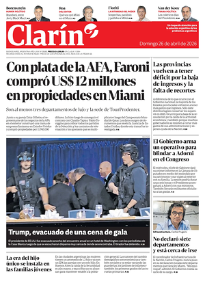 Prima pagina Clarín di oggi - Quotidiano estero