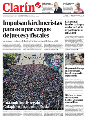 Prima pagina Clarín di oggi - Quotidiano estero