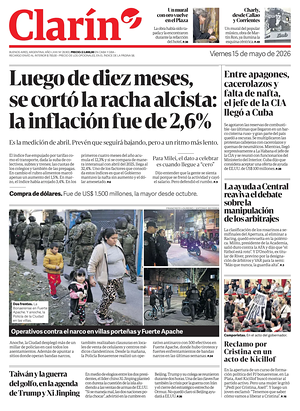 Prima pagina Clarín di oggi - Quotidiano estero