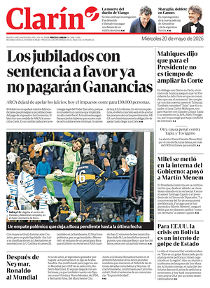 Prima pagina Clarín di oggi - Quotidiano estero