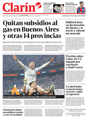 Prima pagina Clarín di oggi - Quotidiano estero