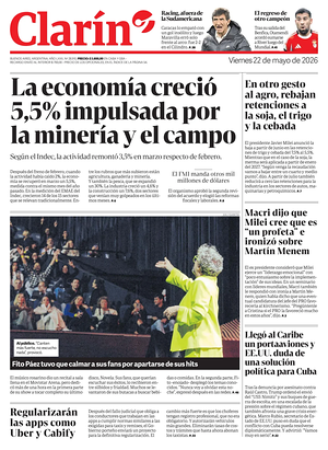 Prima pagina Clarín di oggi - Quotidiano estero