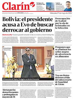 Prima pagina Clarín di oggi - Quotidiano estero
