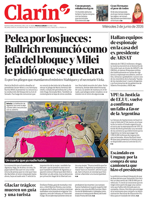 Prima pagina Clarín di oggi - Quotidiano estero