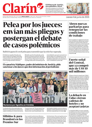 Prima pagina Clarín di oggi - Quotidiano estero