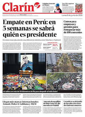 Prima pagina Clarín di oggi - Quotidiano estero