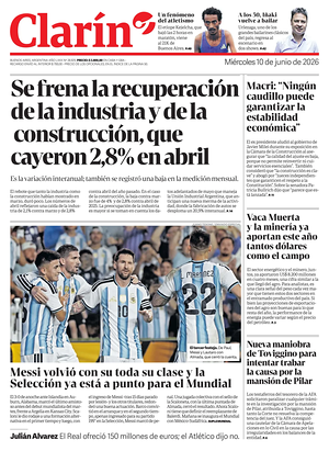 Prima pagina Clarín di oggi - Quotidiano estero