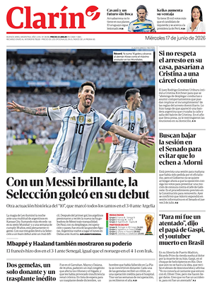 Prima pagina Clarín di oggi - Quotidiano estero