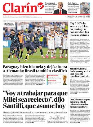 Prima pagina Clarín di oggi - Quotidiano estero