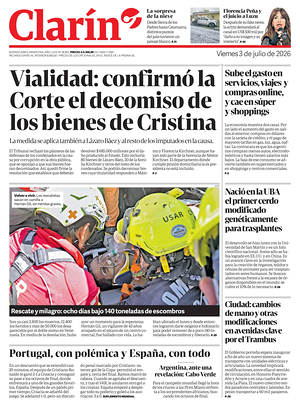 Prima pagina Clarín di oggi - Quotidiano estero