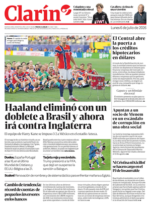Prima pagina Clarín di oggi - Quotidiano estero