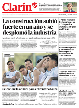 Prima pagina Clarín di oggi - Quotidiano estero