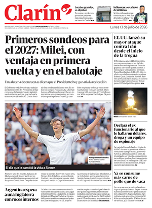 Prima pagina Clarín di oggi - Quotidiano estero