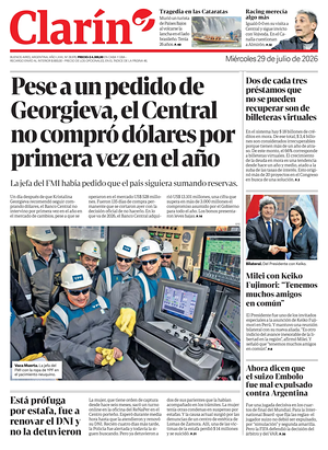 Prima pagina Clarín di oggi - Quotidiano estero