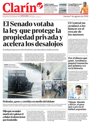 Prima pagina Clarín di oggi - Quotidiano estero