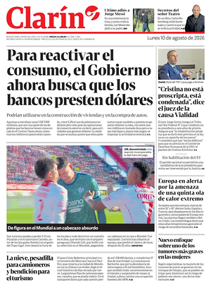 Prima pagina Clarín di oggi - Quotidiano estero