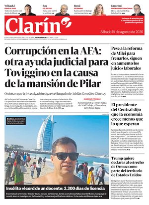 Prima pagina Clarín di oggi - Quotidiano estero