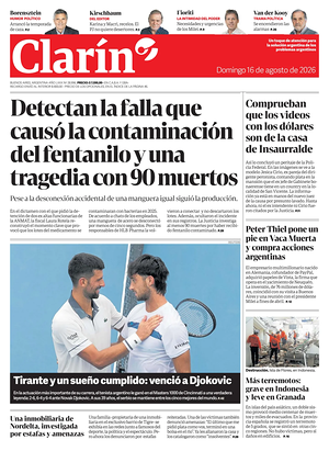Prima pagina Clarín di oggi - Quotidiano estero