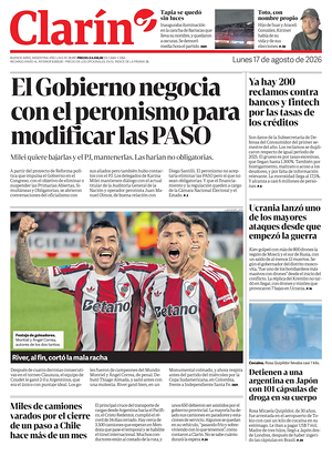 Prima pagina Clarín di oggi - Quotidiano estero