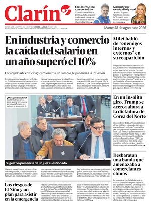 Prima pagina Clarín di oggi - Quotidiano estero