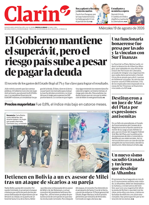 Prima pagina Clarín di oggi - Quotidiano estero