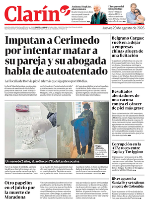 Prima pagina Clarín di oggi - Quotidiano estero