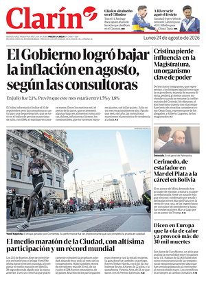 Prima pagina Clarín di oggi - Quotidiano estero