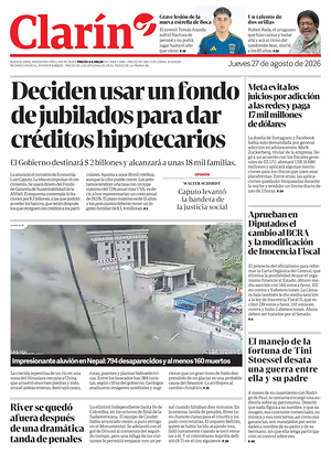 Prima pagina Clarín di oggi - Quotidiano estero