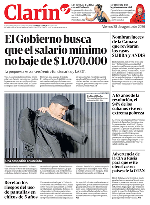 Prima pagina Clarín di oggi - Quotidiano estero