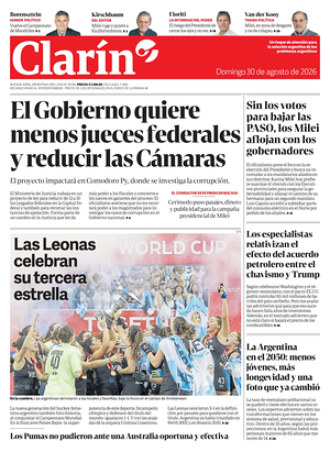 Prima pagina Clarín di oggi - Quotidiano estero