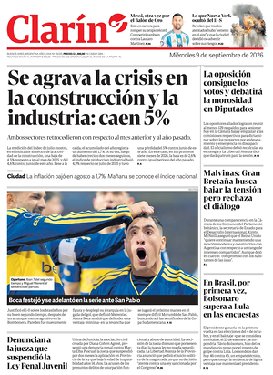 Prima pagina Clarín di oggi - Quotidiano estero