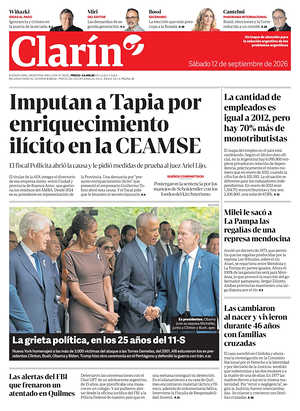 Prima pagina Clarín di oggi - Quotidiano estero