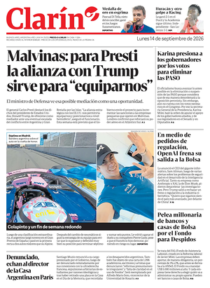 Prima pagina Clarín di oggi - Quotidiano estero