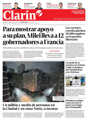 Prima pagina Clarín di oggi - Quotidiano estero