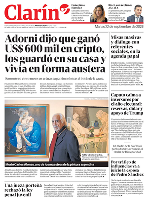 Prima pagina Clarín di oggi - Quotidiano estero