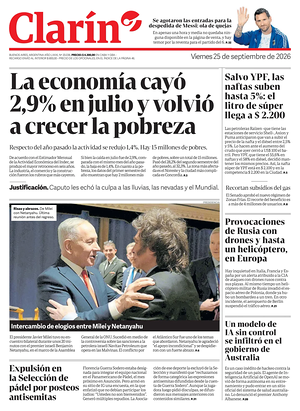 Prima pagina Clarín di oggi - Quotidiano estero
