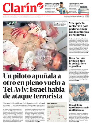 Prima pagina Clarín di oggi - Quotidiano estero